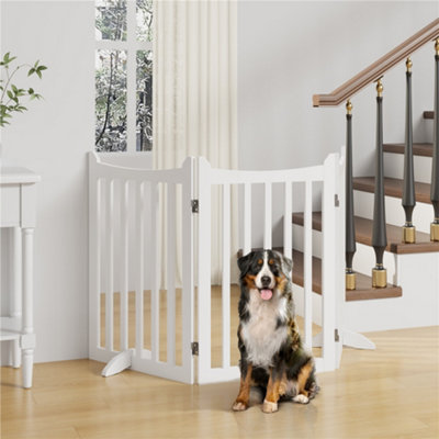 Yaheetech Black 3 Panel Dog Pen Wood Freestanding Pet Playpen 50x90cm DIY at B Q