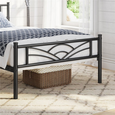 Yaheetech metalen bed bedframe met lattenbodem 190 x 90 CM