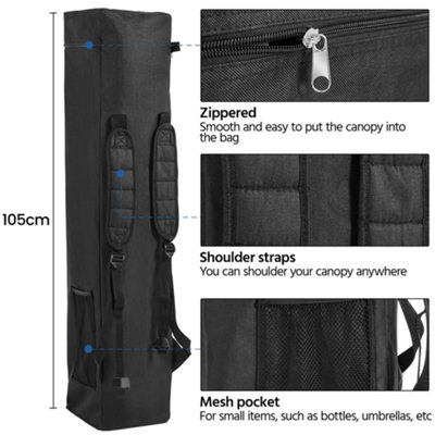 Yaheetech Black 3x3m Pop-up Gazebo with Side Panel - 6