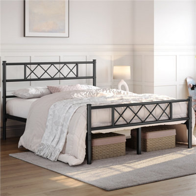 Bed frame queen on sale headboard footboard