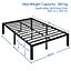 Yaheetech Black 5ft King Metal Bed Frame with Heavy Duty Steel Slat Support, 41.5 cm