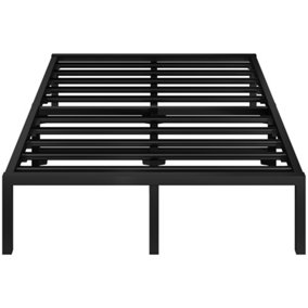 Yaheetech Black 5ft King Metal Bed Frame with Ultra-durable Steel Slat Support, 37.5cm