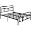 Yaheetech Black 5ft King Vintage Metal Bed Frame with High Headboard and Footboard