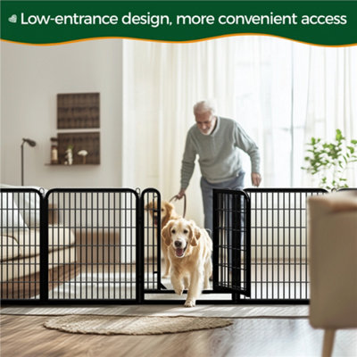 Yaheetech Black 6 Panel Dog Pen Metal Pet Playpen 65x80cm - 9