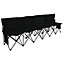 Yaheetech Black 6 Seats Portable Folding Bench with Carry Bag