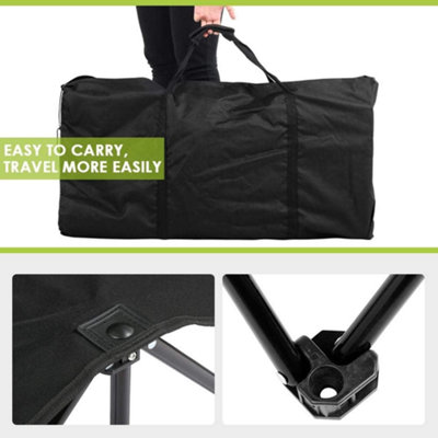 Yaheetech Black 6 Seats Portable Folding Bench with Carry Bag - 7