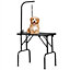 Yaheetech Black Foldable Pet Grooming Table W/Loop Noose Height Adjustable Arm Folding Legs