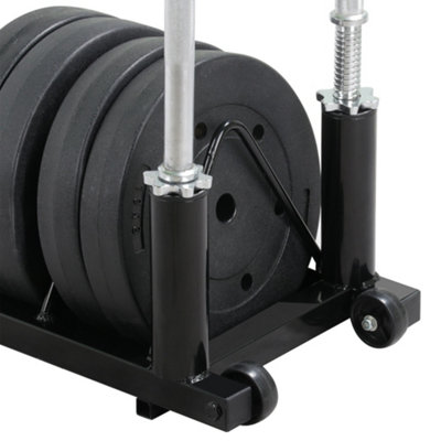 Yaheetech Black Horizontal Bumper Weight Rack Plate