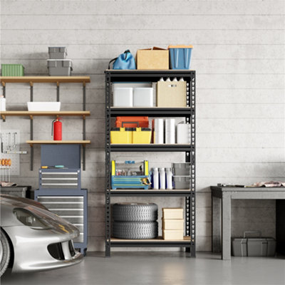 Yaheetech Black Metal 5 Tiers Boltless Storage Shelf for Warehouse Home