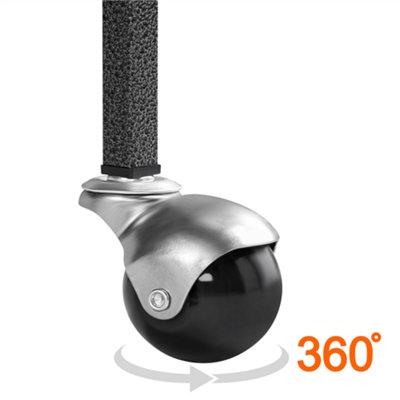 Yaheetech Black Metal Bird Cage with Playtop and Casters - 8