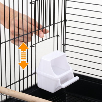 Yaheetech Black Open Top Metal Bird Cage w/ Open Play Top - 8