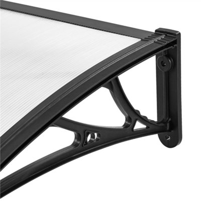 Yaheetech Black Outdoor Awning Canopy for Window Front Door Porch - 7