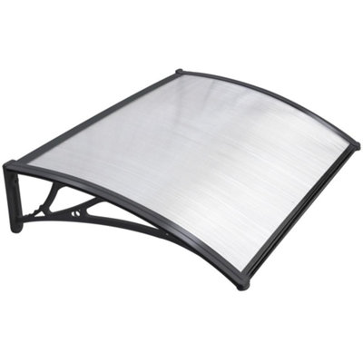 Yaheetech Black Outdoor Awning Canopy for Window Front Door Porch