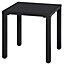 Yaheetech Black Outdoor Small Metal Square Side Table