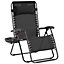 Yaheetech Black Oversized Foldable Zero Gravity Chair