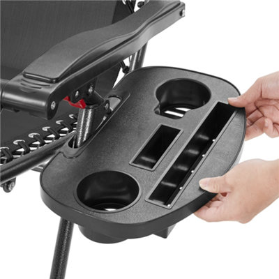 Yaheetech Black Oversized Foldable Zero Gravity Chair - 8