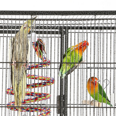 Yaheetech Black Rolling Metal Bird Cage with Detachable Stand Large - 6