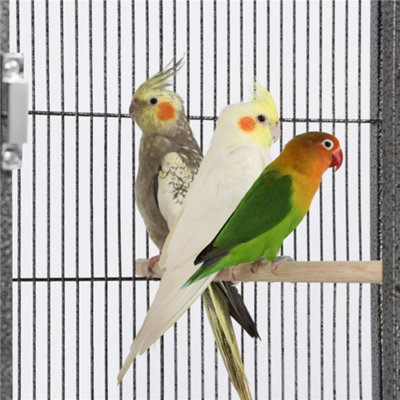 Yaheetech Black Stackable Wide Bird Cage Divided Breeder Cage with Rolling Stand - 7