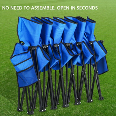 Yaheetech Blue 6 Seats Portable Folding Bench with Carry Bag - 8