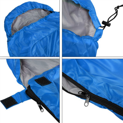 Yaheetech Blue Adult Envelope Sleeping Bag Single Person for 3 Seasons - 5