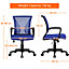 Yaheetech Blue Ergonomic Mesh Office Chair with Mid-Back 360 Degree Rolling Casters Height Adjustable