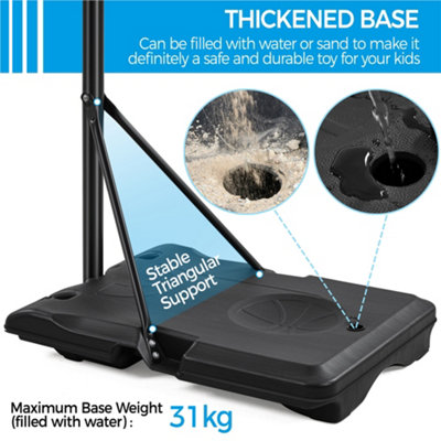 Yaheetech Blue Height Adjustable Basketball Stand with Wheels 72cmL x 46cmW - 5