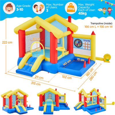 Yaheetech Bouncy Castle with Inflatable Trampoline