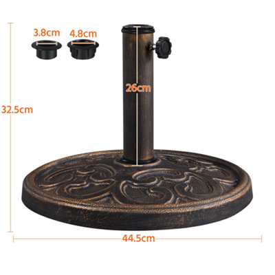 Yaheetech Bronze 10kg Outdoor Umbrella Base - 3