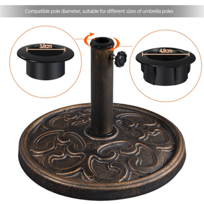 Yaheetech Bronze 10kg Outdoor Umbrella Base - 7