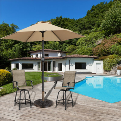 Yaheetech Bronze 12kg Patio Umbrella Base Stand for 38/48mm Pole
