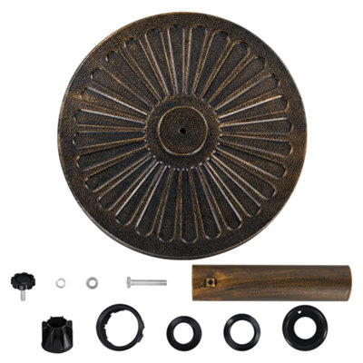 Yaheetech Bronze 12kg Patio Umbrella Base Stand for 38/48mm Pole - 8