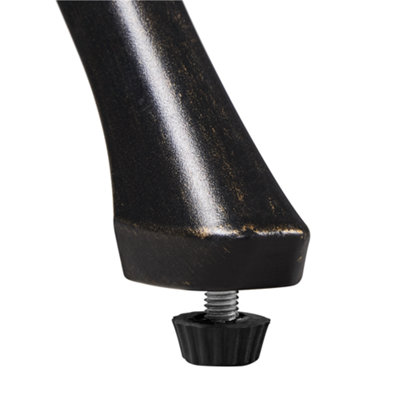 Yaheetech Bronze 78cm Round Cast Aluminum Patio Bistro Table with Umbrella Hole - 9