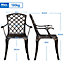 Yaheetech Bronze Set of 2 Outdoor Patio Dining Chairs with Armrests