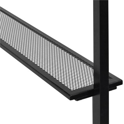 Yaheetech Brown 2.4x1.5m Grill Gazebo with Height-adjustable Shelves - 7