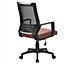 Yaheetech Brown Mid-back Padded Seat Leather Mesh Office Chair
