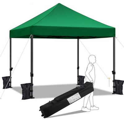 Yaheetech Dark Green 3x3m Heavy Duty Pop Up Gazebo