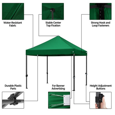 Yaheetech Dark Green 3x3m Heavy Duty Pop Up Gazebo - 6