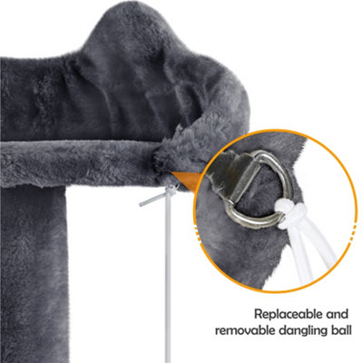 Yaheetech Dark Grey 144.5cm Cat Tree Tower with Condos & Scratching Posts & Platforms