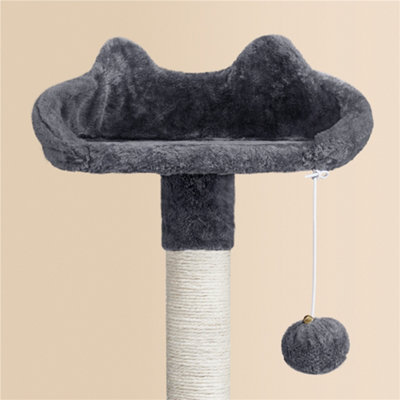 Yaheetech Dark Grey 163 ccm Multilevel Cat Tree Plush Cat Tower Medium