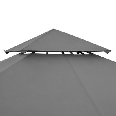 Yaheetech Dark Grey 3.3 x 3.3m Outdoor Garden Patio Gazebo with Water-resistant Fabric - 8