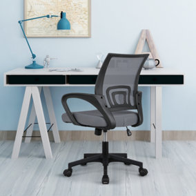 Yaheetech Dark Grey Ergonomic Mid-back Mesh Office Chair