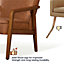 Yaheetech Dark Light Brown Upholstered Faux Leather Armchair