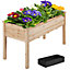 Yaheetech Elevated Raised Garden Bed Fir Wood Planter for Flowers Vegetables
