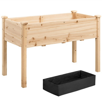 Yaheetech Elevated Raised Garden Bed Fir Wood Planter for Flowers Vegetables - 3