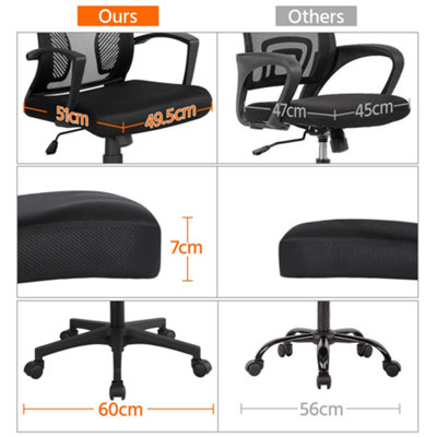 Yaheetech ergonomic deals mesh office chair