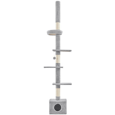 Yaheetech Floor-to-Ceiling Cat Tree with Perches and Scratching Posts