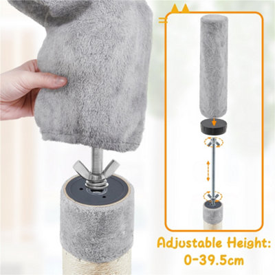 Yaheetech Floor-to-Ceiling Cat Tree with Perches and Scratching Posts