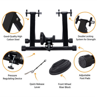 Bicycle Trainer Yaheetech Fluid Bike Trainer Indoor Cycling Stand