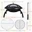 Yaheetech Foldable Outdoor Round Fire Pit with Cooking Grill
