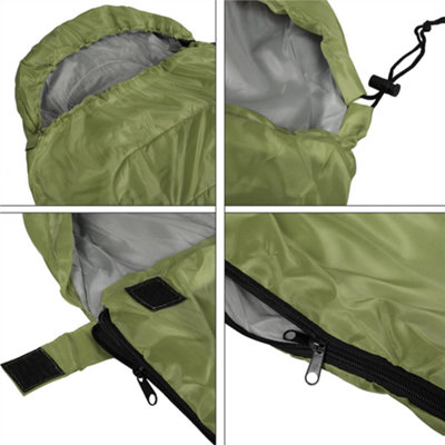 Yaheetech Green Adult Envelope Sleeping Bag Single Person for 3 Seasons - 5